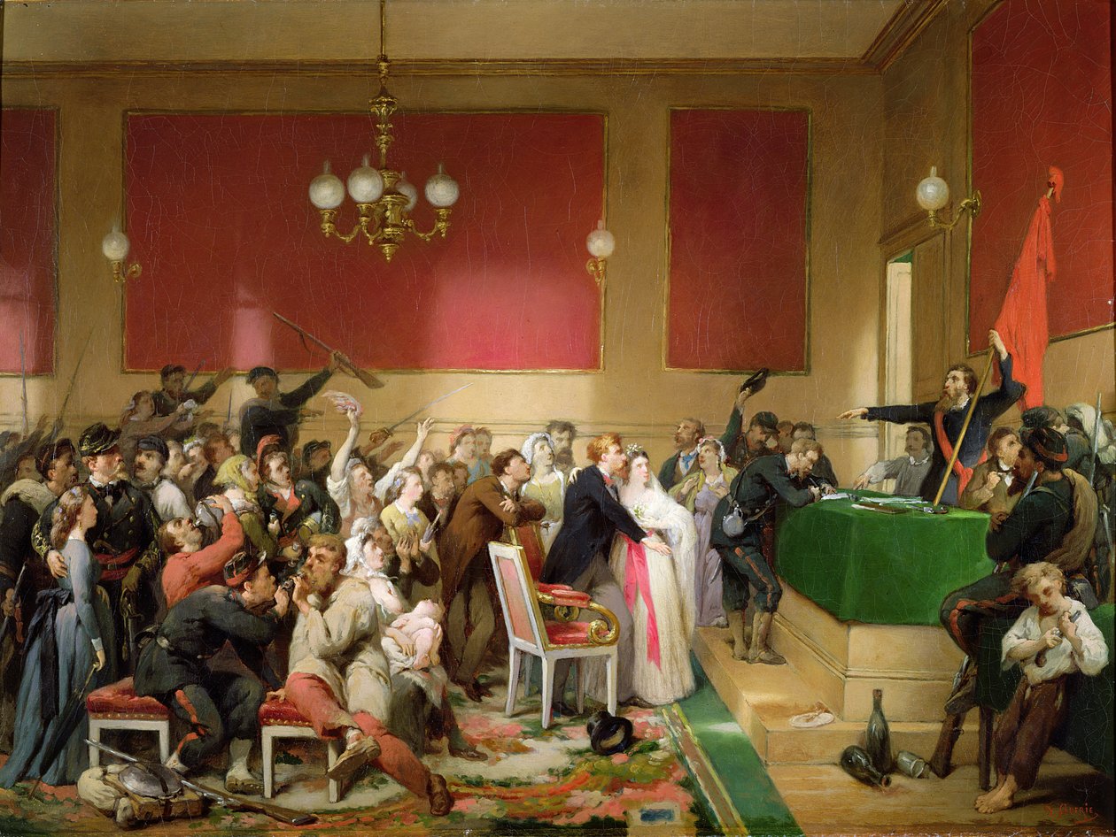 Et bryllup under Paris kommune i 1871 av Paul Felix Guerie