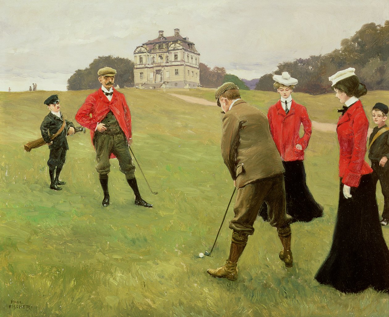 Golfspillere ved Copenhagen Golf Club av Paul Fischer