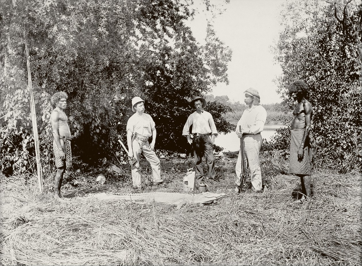Dr Stirling, alligatorskyting, Daly River av Paul Foelsche