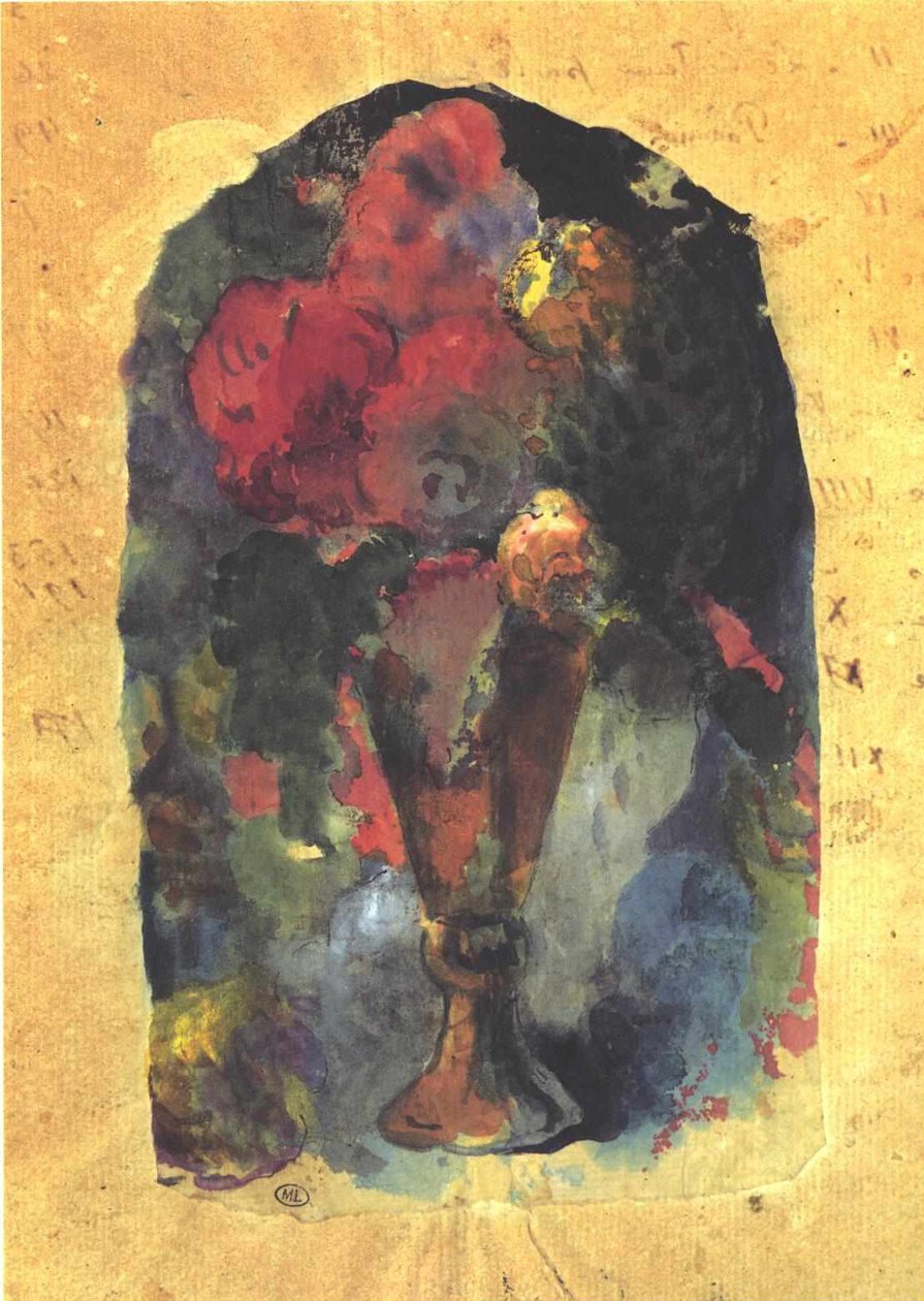 Blomstervase etter Delacroix av Paul Gauguin