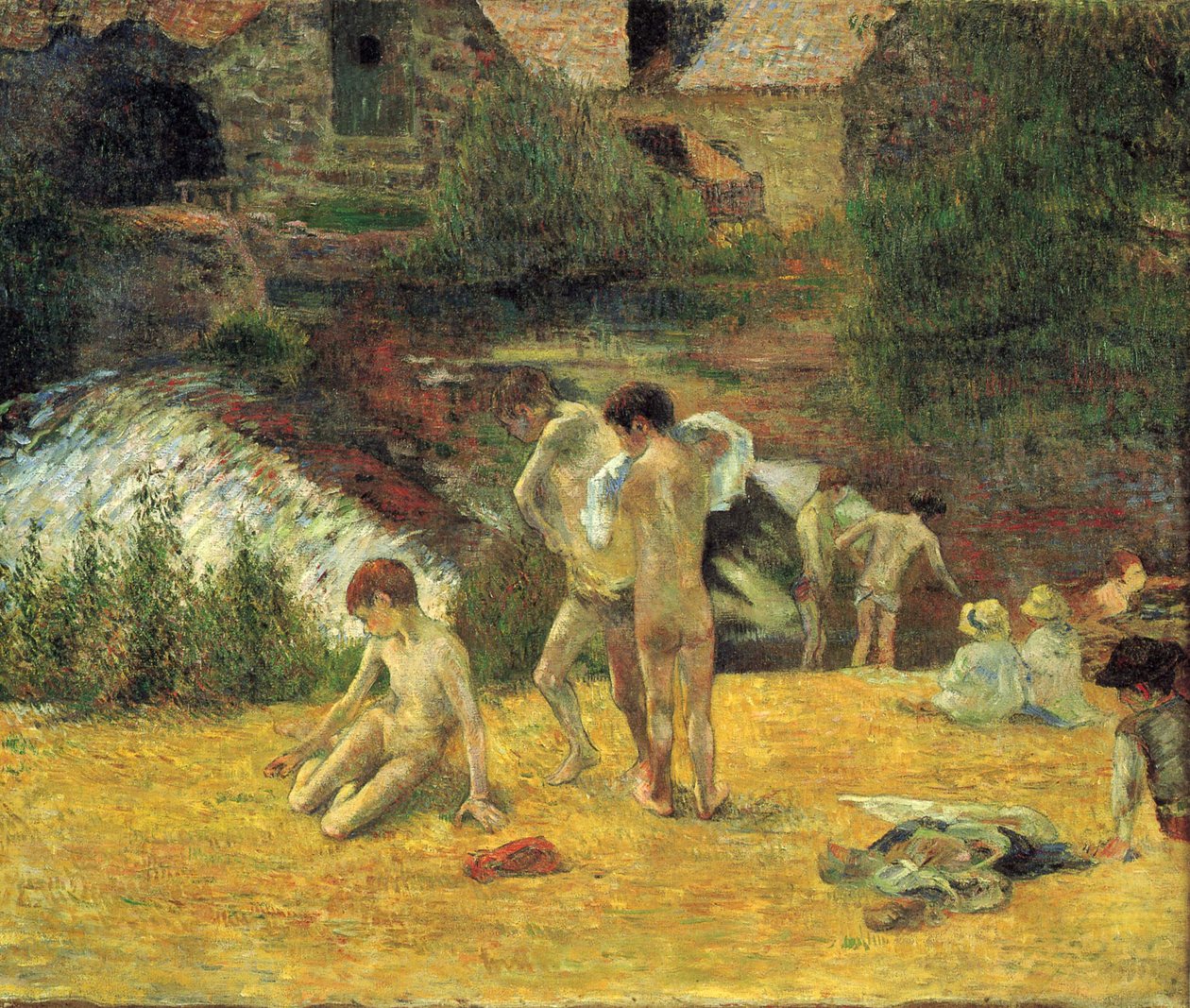 Breton Boys Bathing av Paul Gauguin