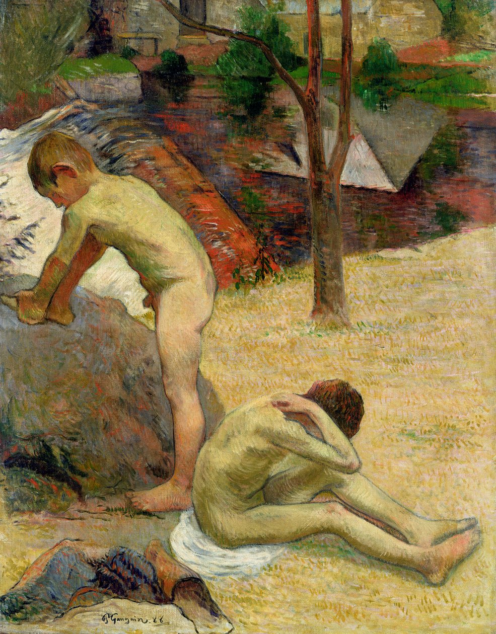 Breton Boys Bathing, 1888 (se også 244974) av Paul Gauguin