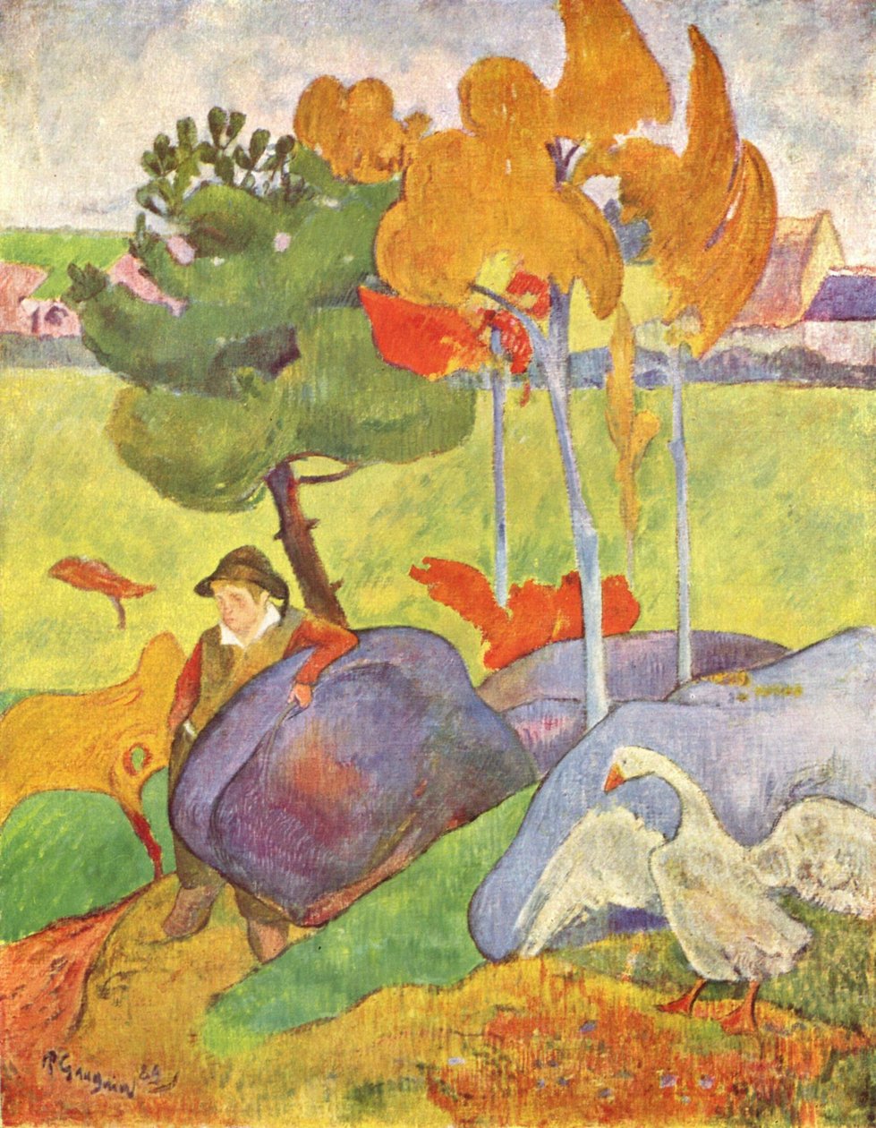 Bretonsk gåseflokk av Paul Gauguin