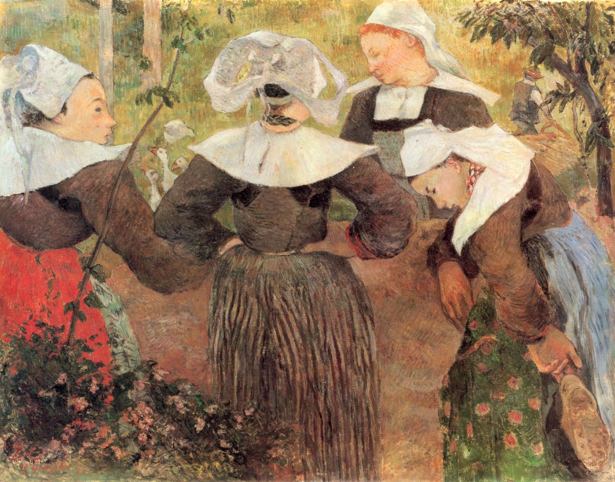 Dansen til de fire bretonske kvinnene av Paul Gauguin