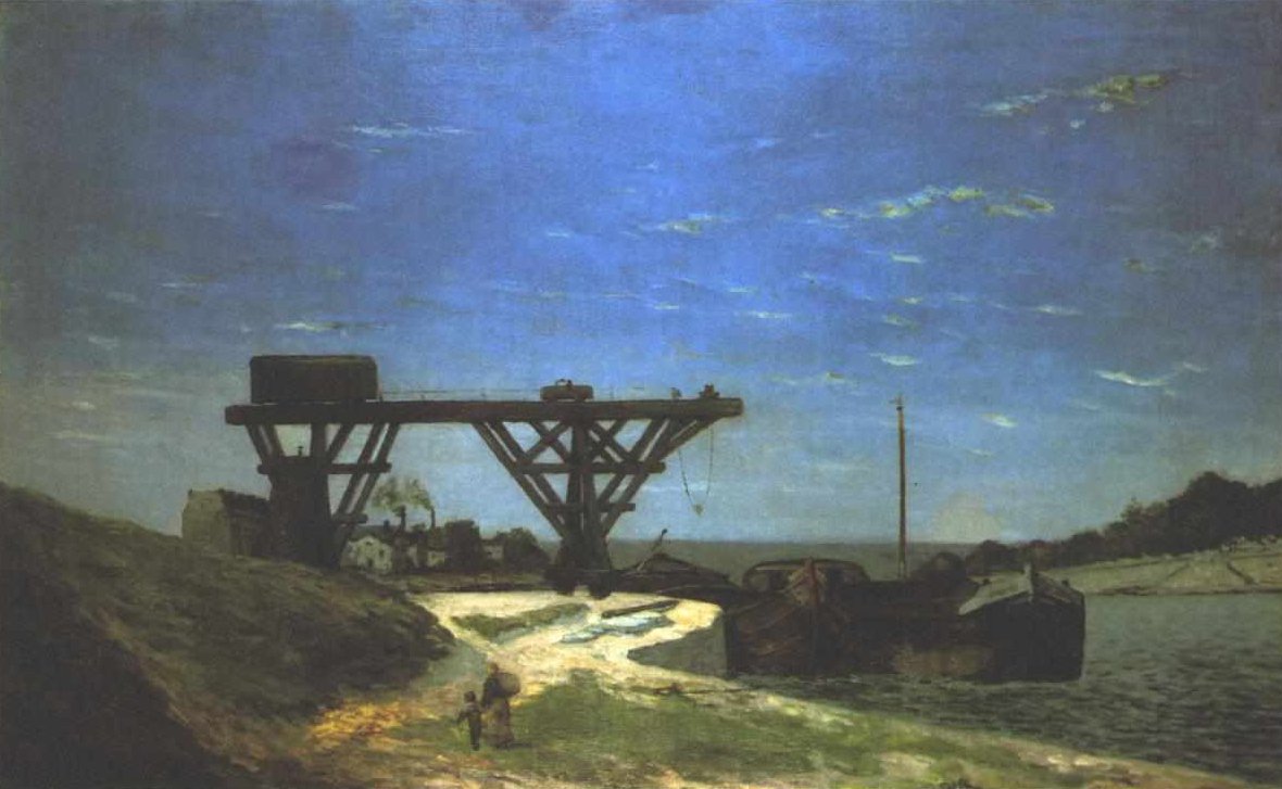 Seinen i Paris mellom Pont dIlena og Pont de Grenelle -1875 av Paul Gauguin