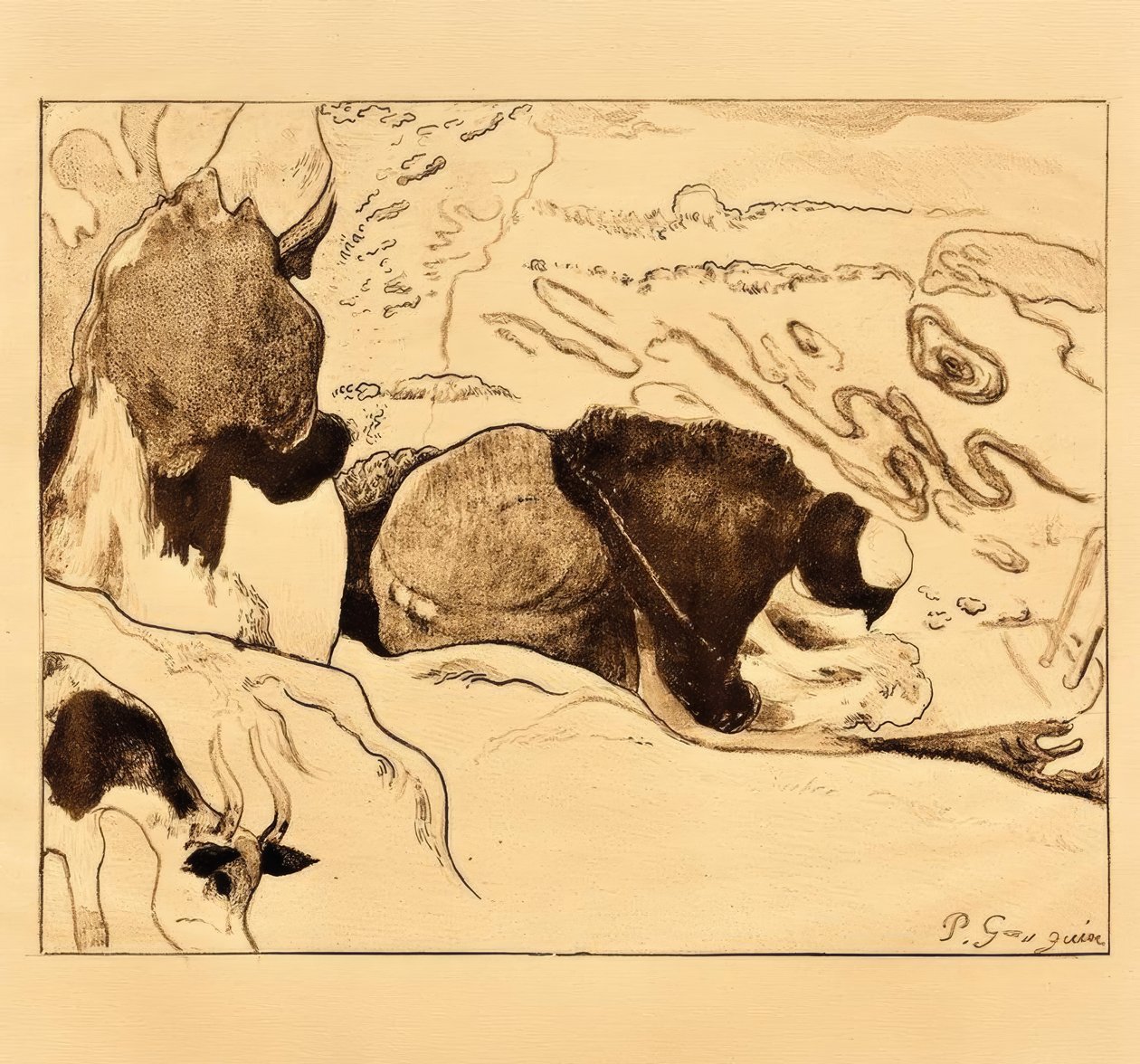 Vaskedamene av Paul Gauguin