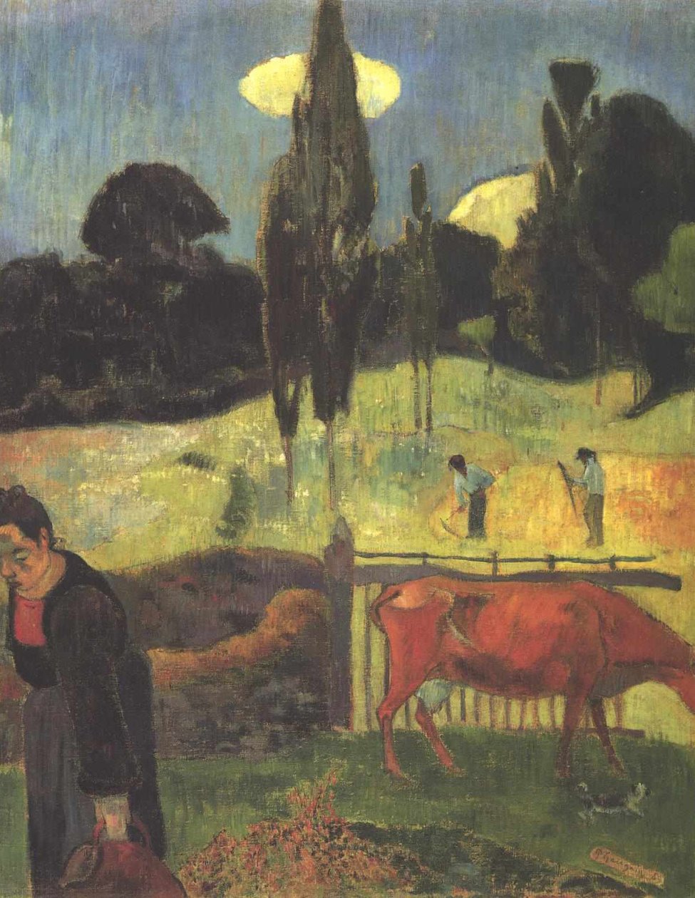 Den røde kua av Paul Gauguin