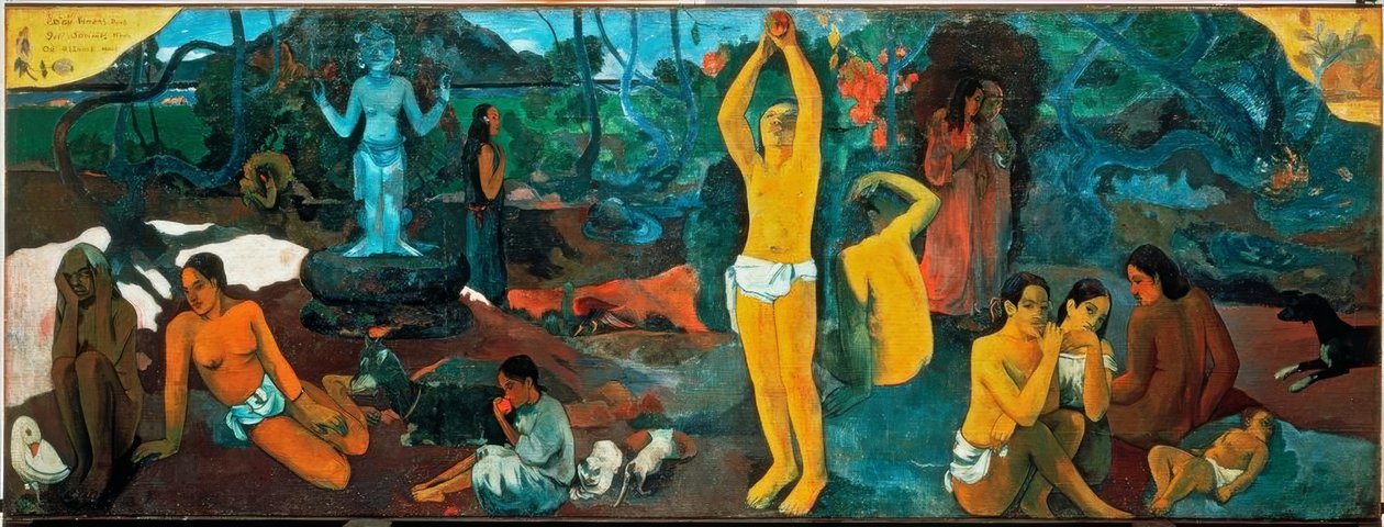 Hvor kommer vi fra? Hva er vi? Hvor skal vi? av Paul Gauguin
