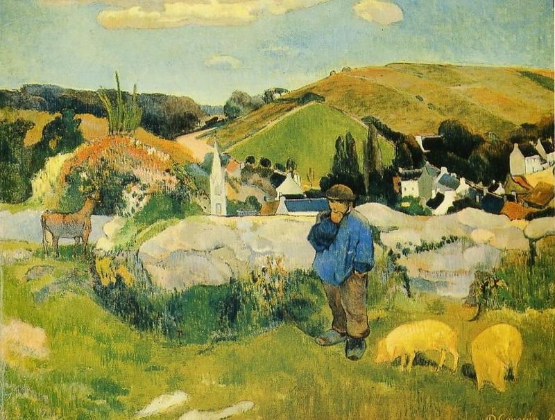 I Bretagne av Paul Gauguin