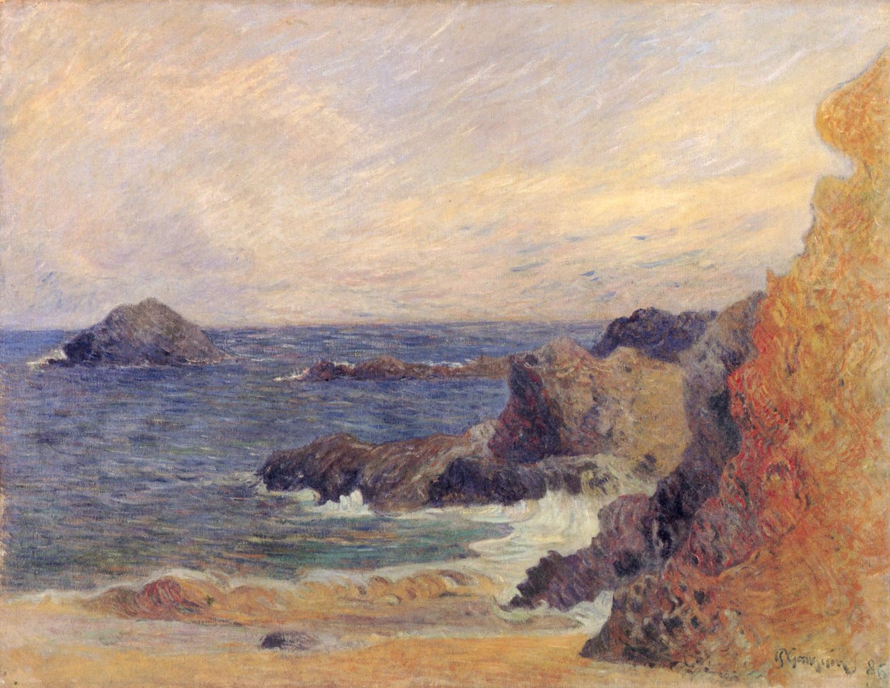 Den steinete sjøkysten av Paul Gauguin