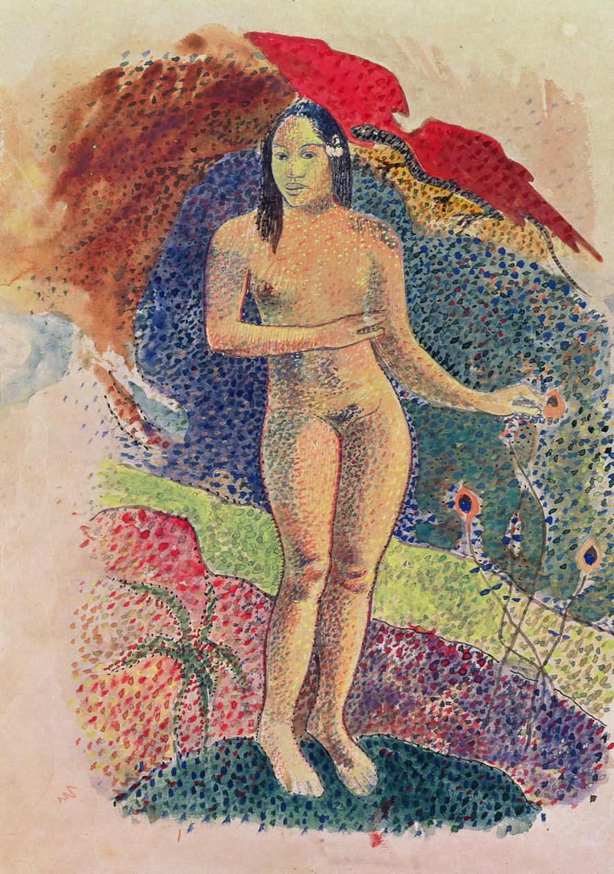Kvinnelig tahitisk naken av Paul Gauguin