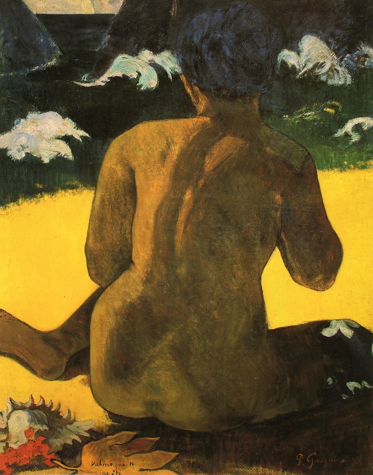 Kvinne i fjæra av Paul Gauguin