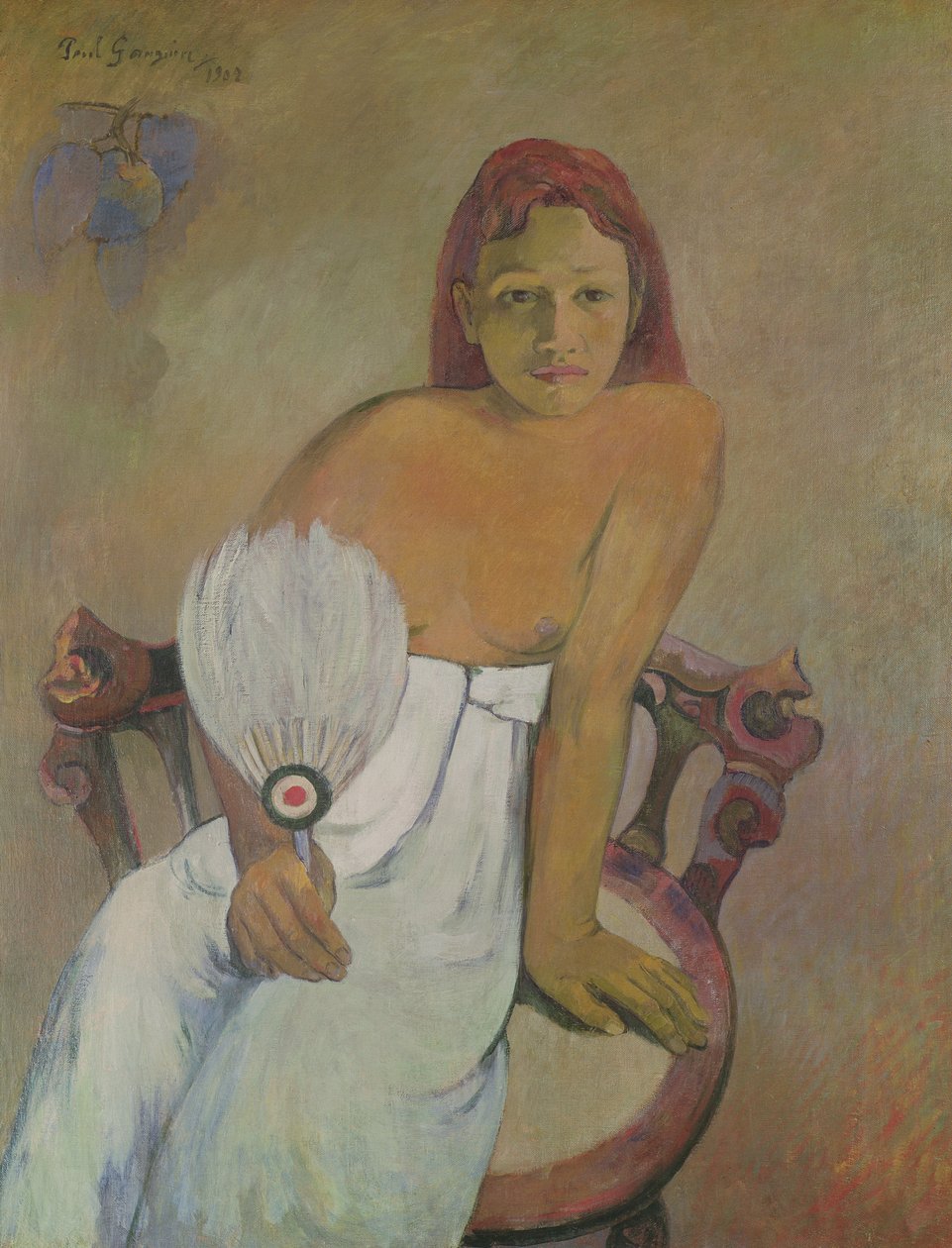 Jente med vifte, 1902 av Paul Gauguin