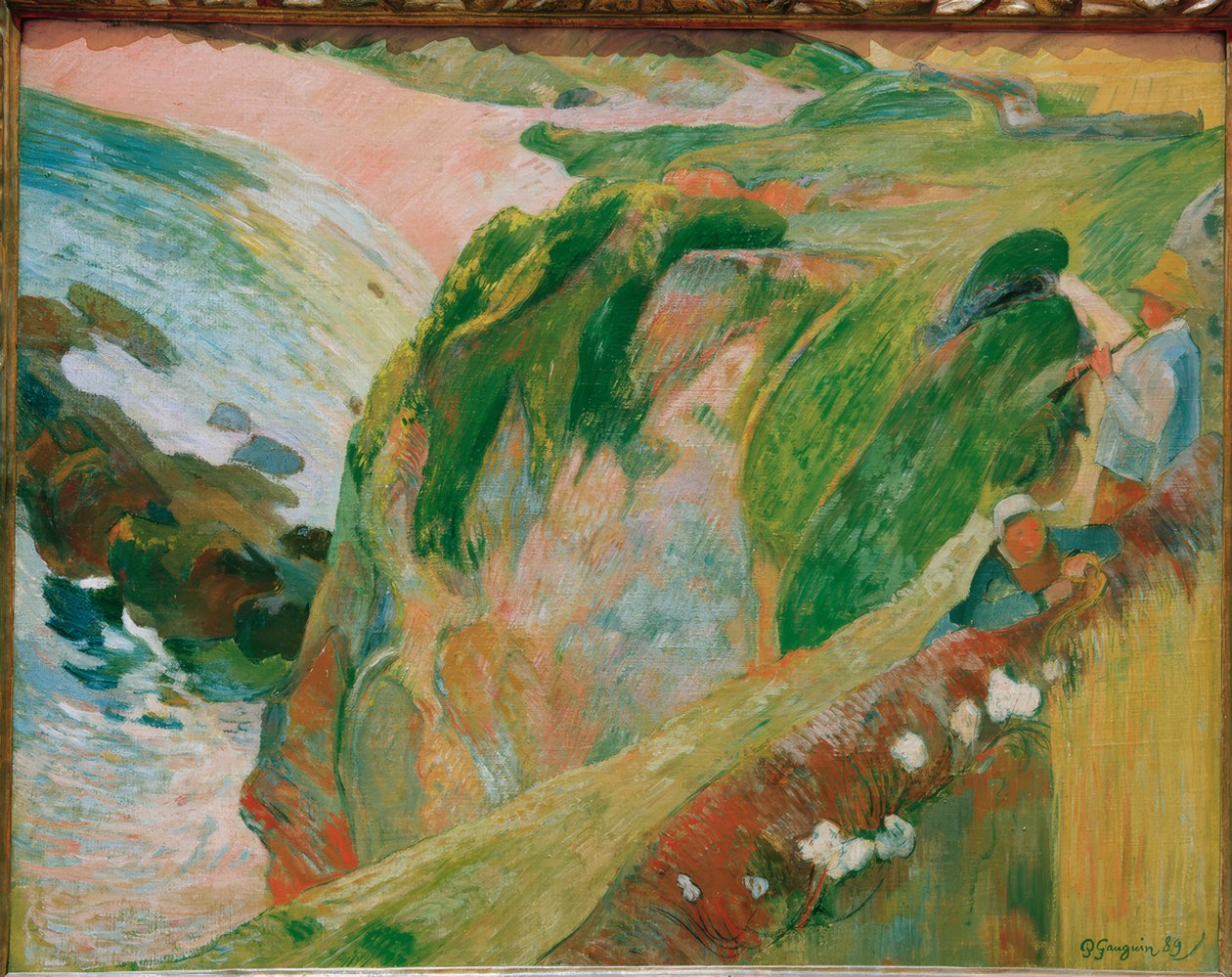 Shepherd-fløytespiller på klippene av Paul Gauguin