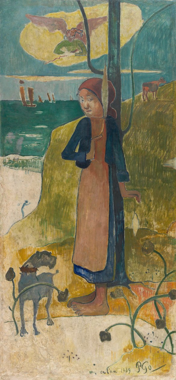 Unge breton ved hjulet som snurrer, eller Joan of Arc av Paul Gauguin