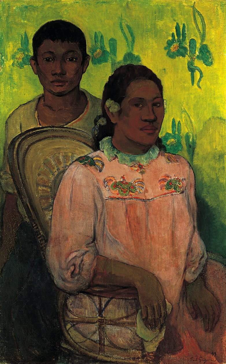 Ung jente og gutt fra Tahiti av Paul Gauguin