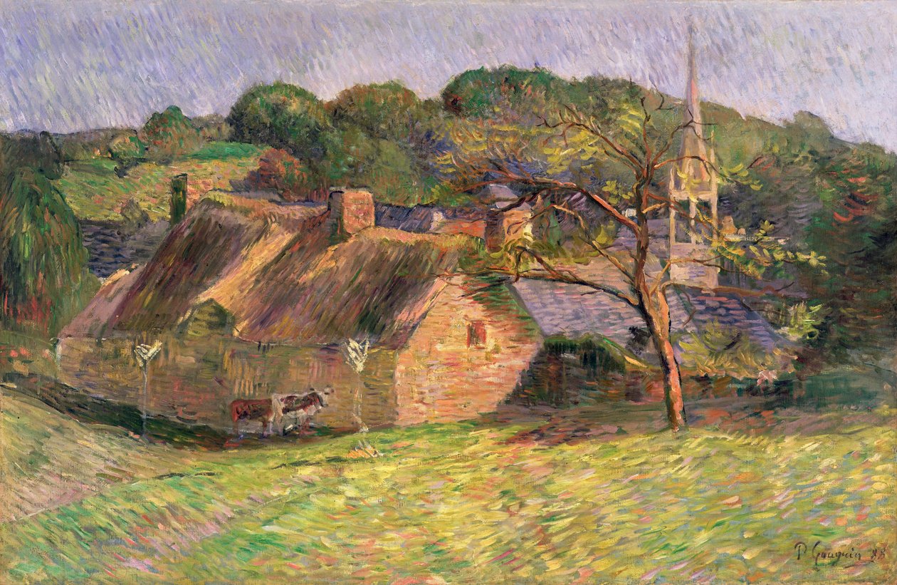 Landskap ved Pont-Aven, 1888 av Paul Gauguin