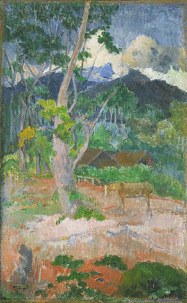 Landskap med en hest av Paul Gauguin