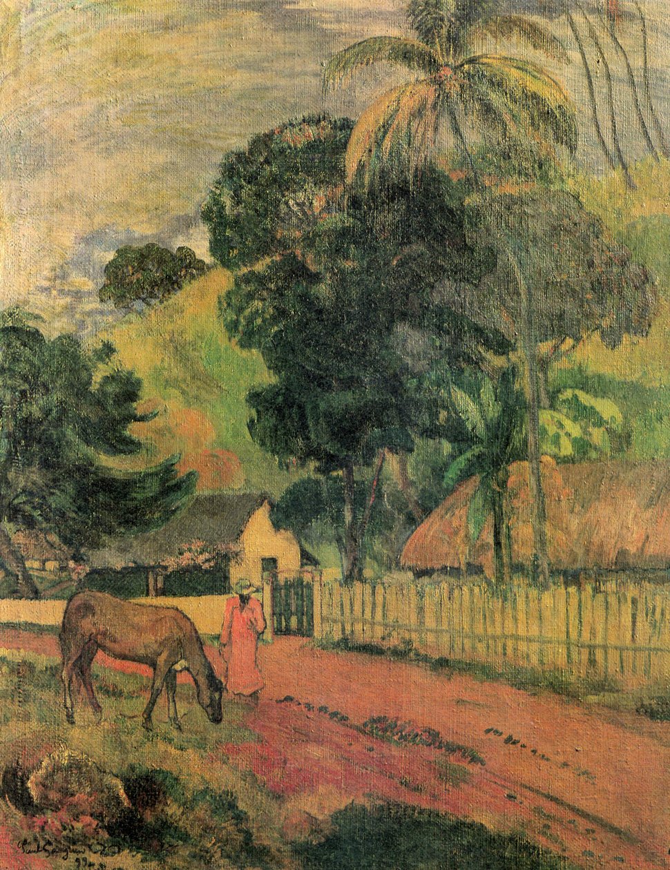 Landskap (hest på vei) av Paul Gauguin