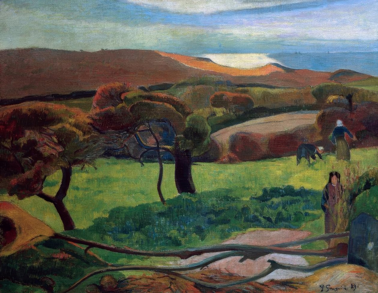 Landsbygda i Bretagne av Paul Gauguin