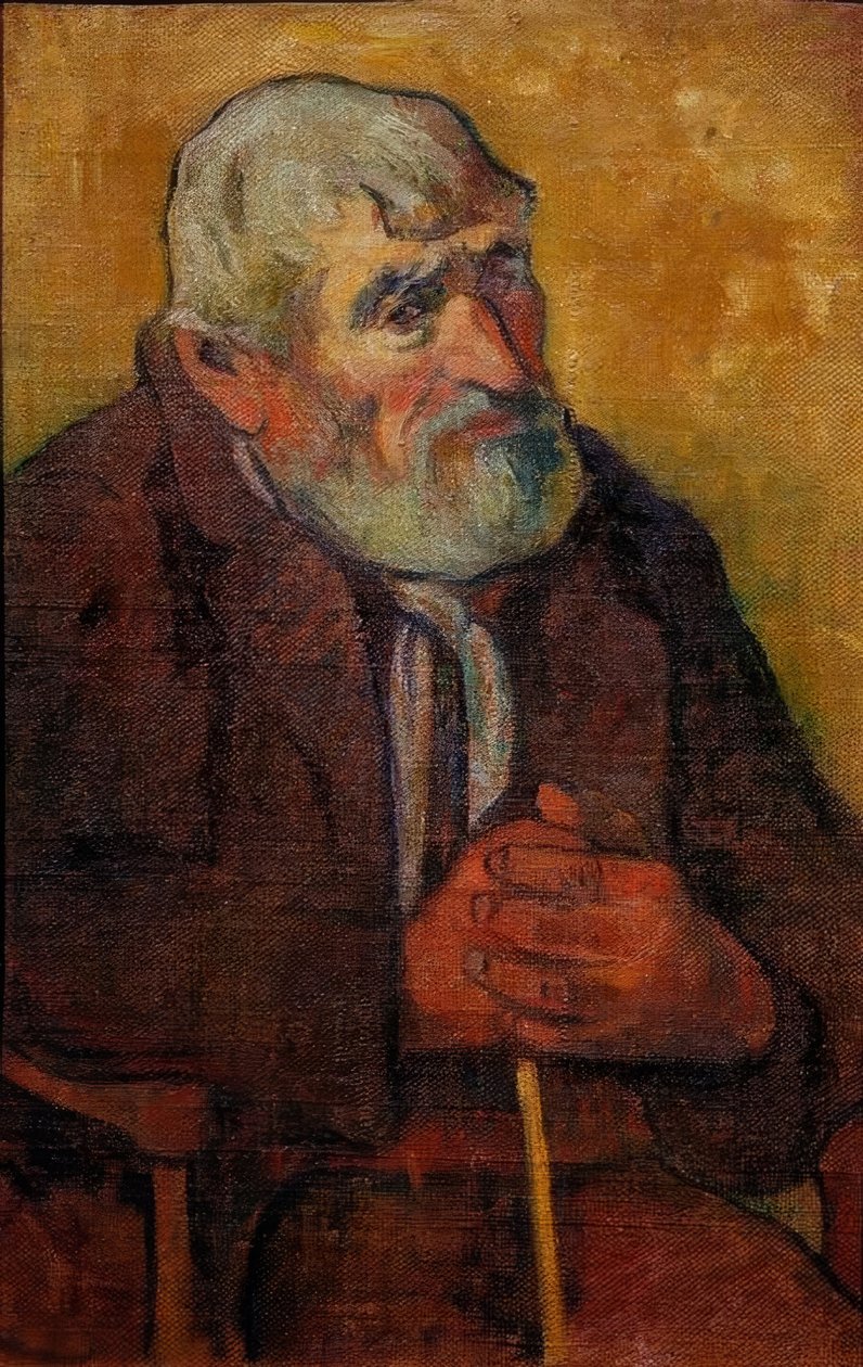 Den gamle mannen med pinnen av Paul Gauguin