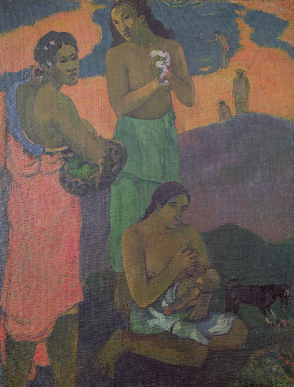 Maternity, eller Three Women on the Seashore, 1899 av Paul Gauguin