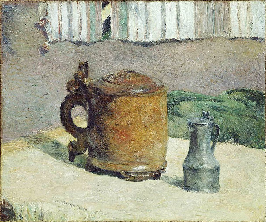 Stilleben med leirkanne og jernkopp av Paul Gauguin