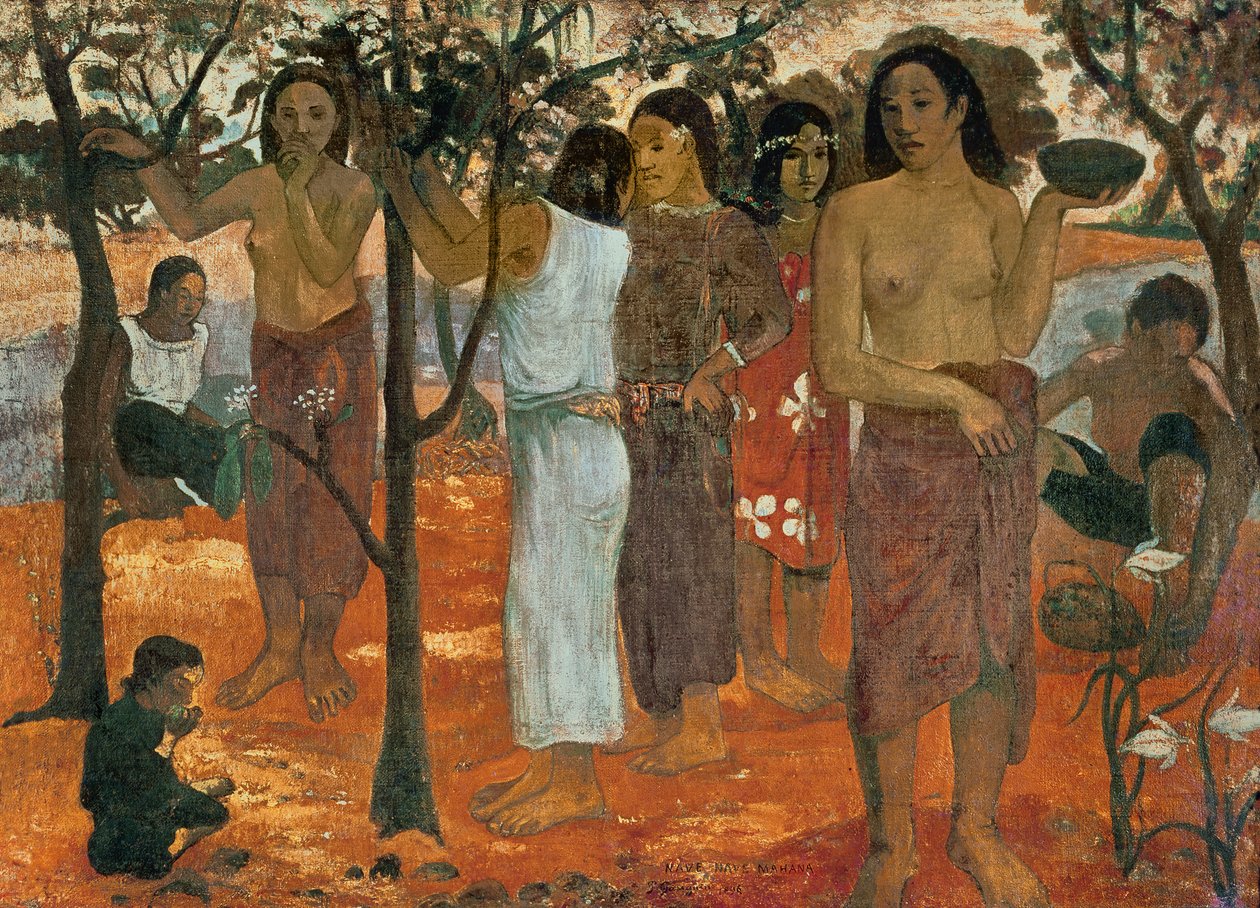 Nave Nave Mahana (Deilig dag), 1896 av Paul Gauguin