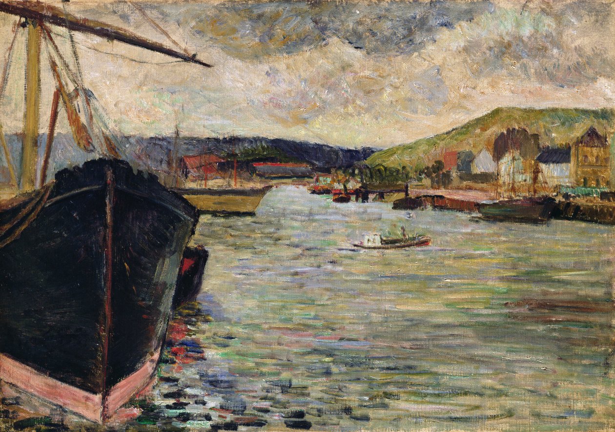 Havnen i Rouen av Paul Gauguin
