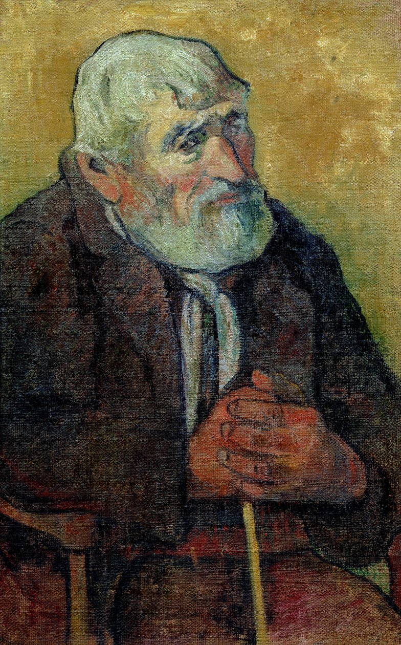 Portrett av en gammel mann med en pinne, 1889-90 av Paul Gauguin