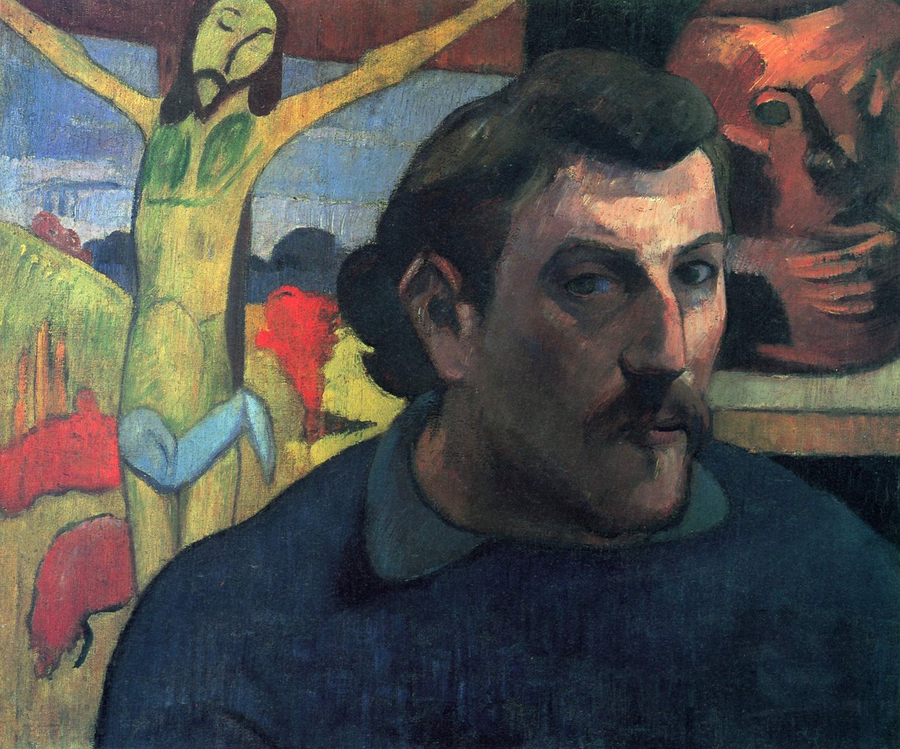 Portrett av kunstneren med den gule Kristus av Paul Gauguin