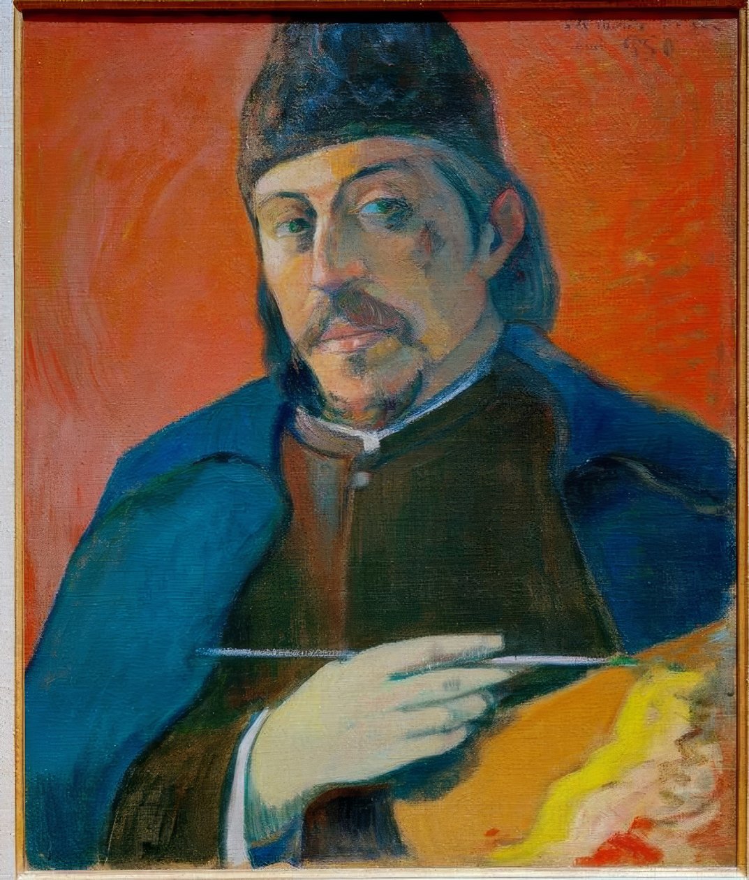 Selvportrett med palett av Paul Gauguin