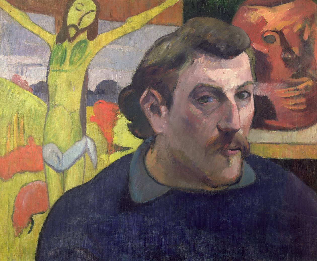 Selvportrett med den gule Kristus, 1890 av Paul Gauguin
