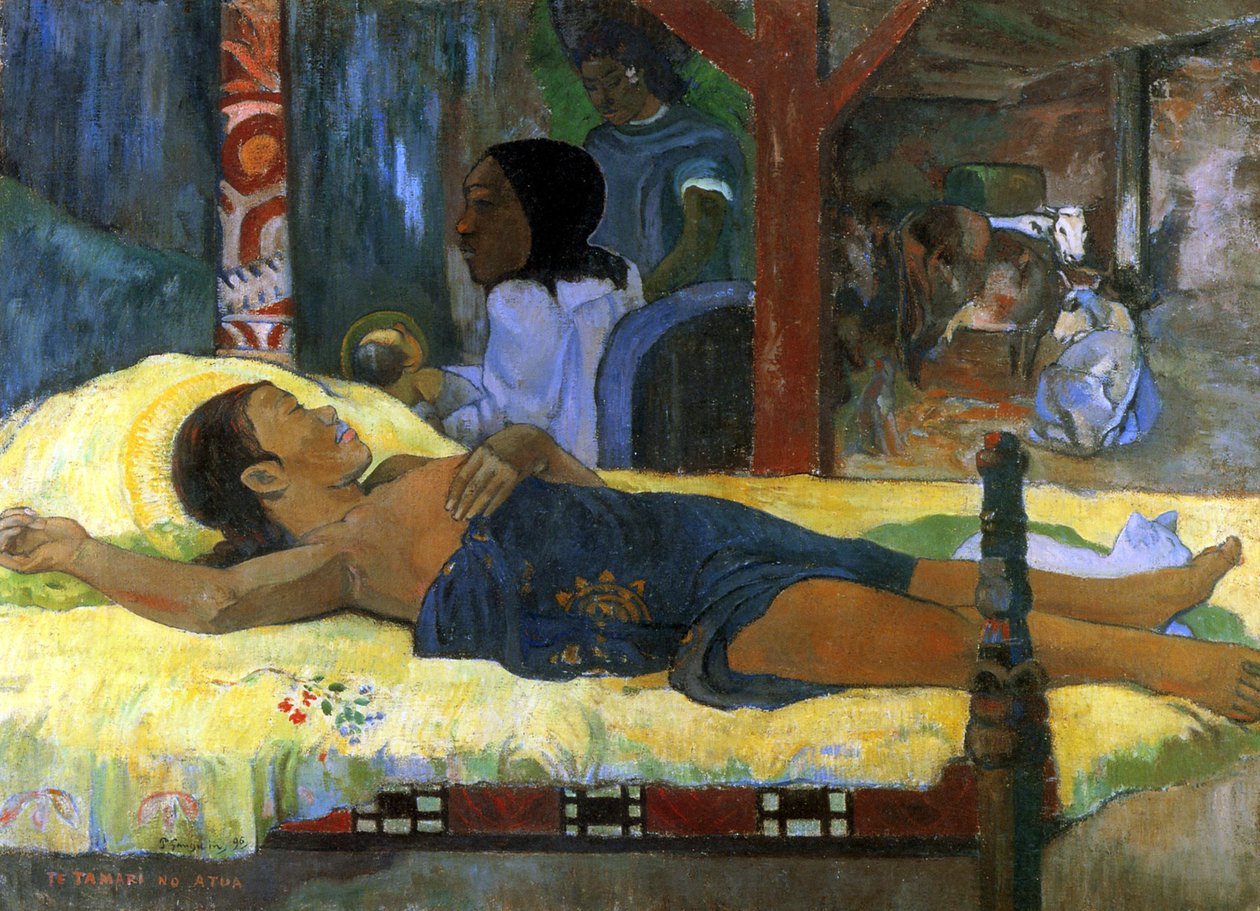 Kristi fødsel, 1896 av Paul Gauguin
