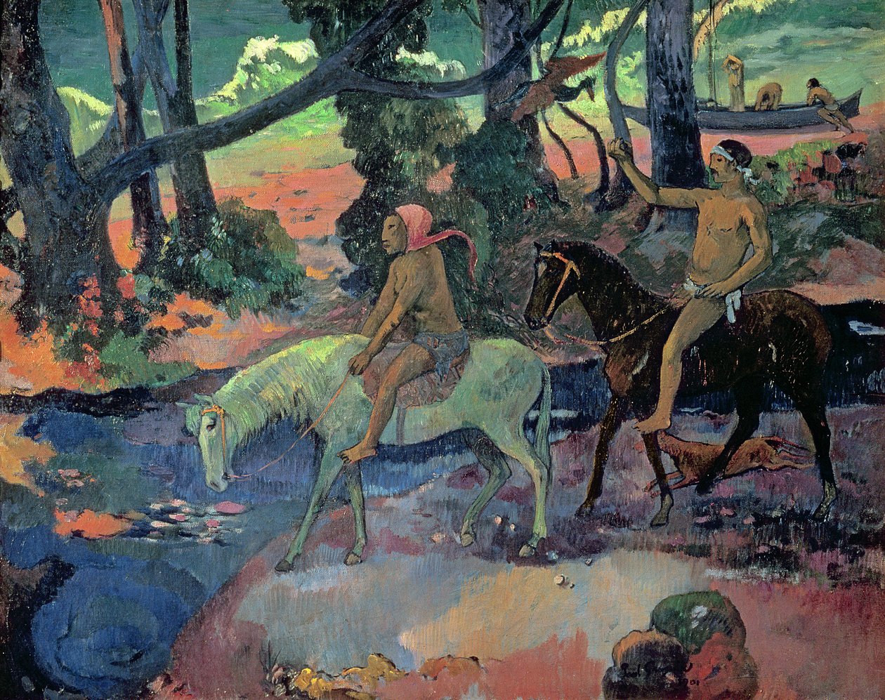 The Escape, The Ford, 1901 av Paul Gauguin
