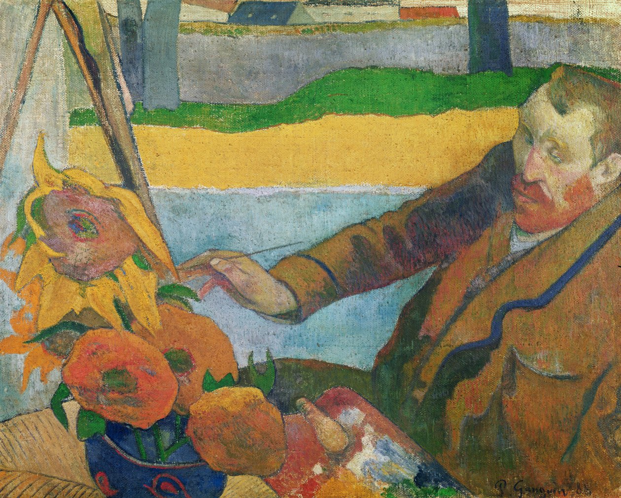 Van Gogh maler solsikker, 1888 av Paul Gauguin