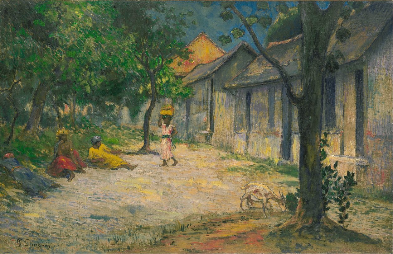 Landsby på Martinique av Paul Gauguin