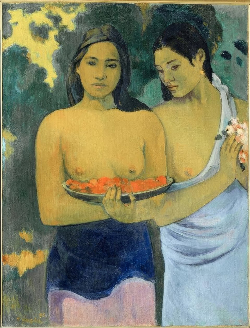 To tahitianere av Paul Gauguin