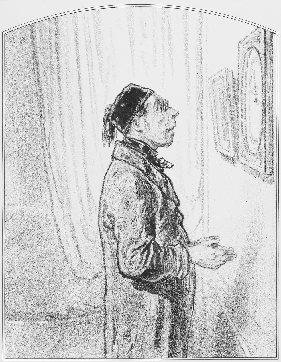 Barometeret, plate 6 fra Les Toquades, 1858 av Paul Gavarni