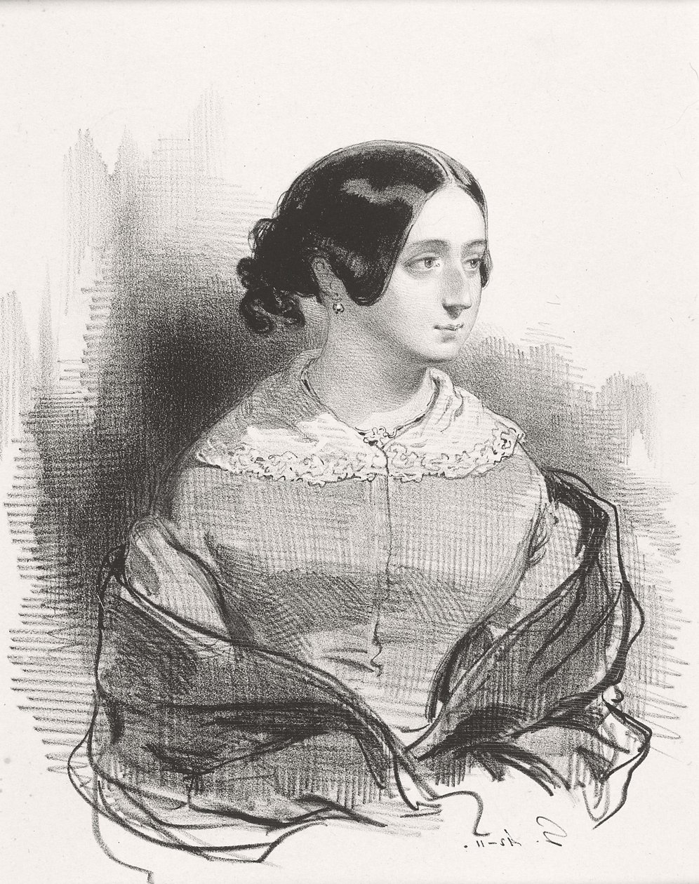 Fru Montigny, 1842 av Paul Gavarni