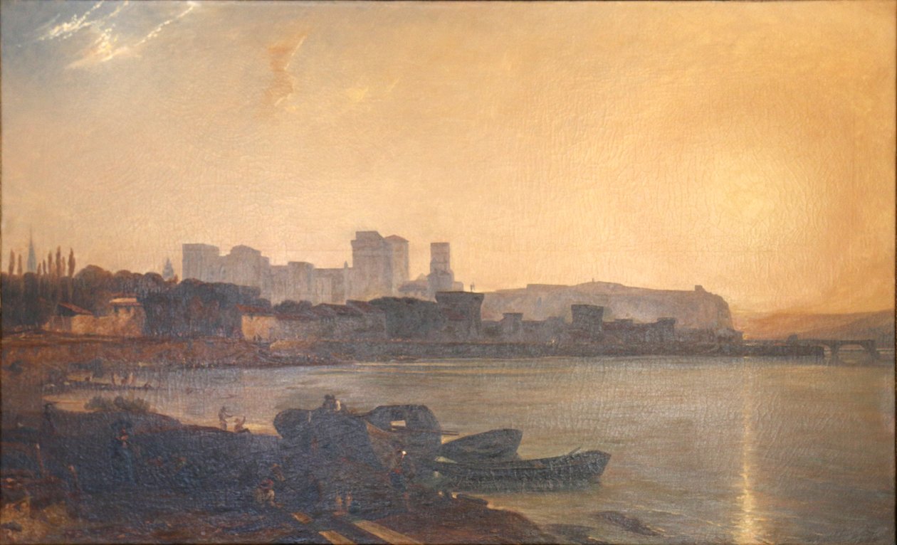 Utsikt over Avignon tatt på nordsiden av Paul Huet