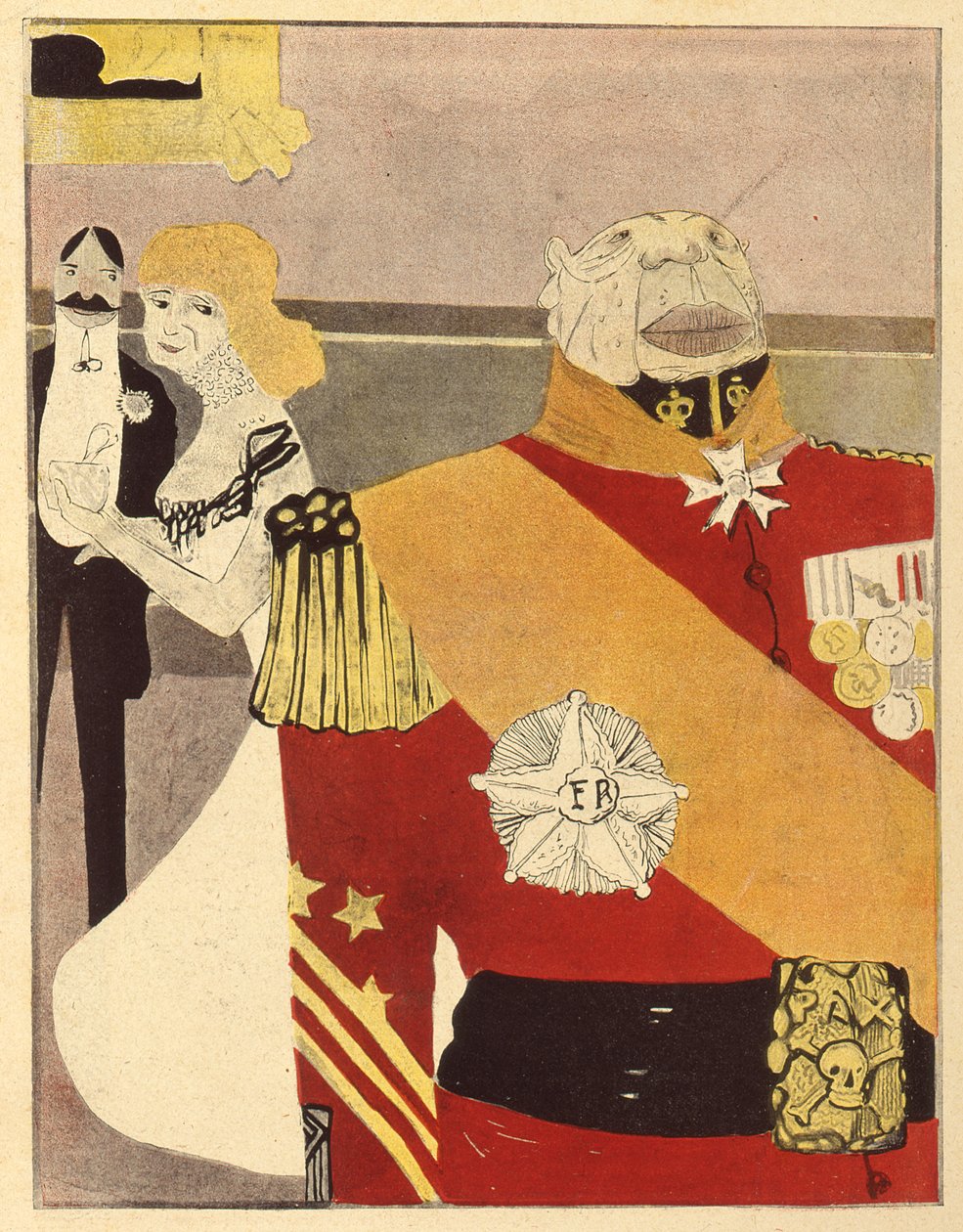 Min gamle venn Jules de Bicetre, den siste av nasjonalistene, fra LAssiette au Beurre, 26. april 1903 (fargegravering) av Paul Iribe