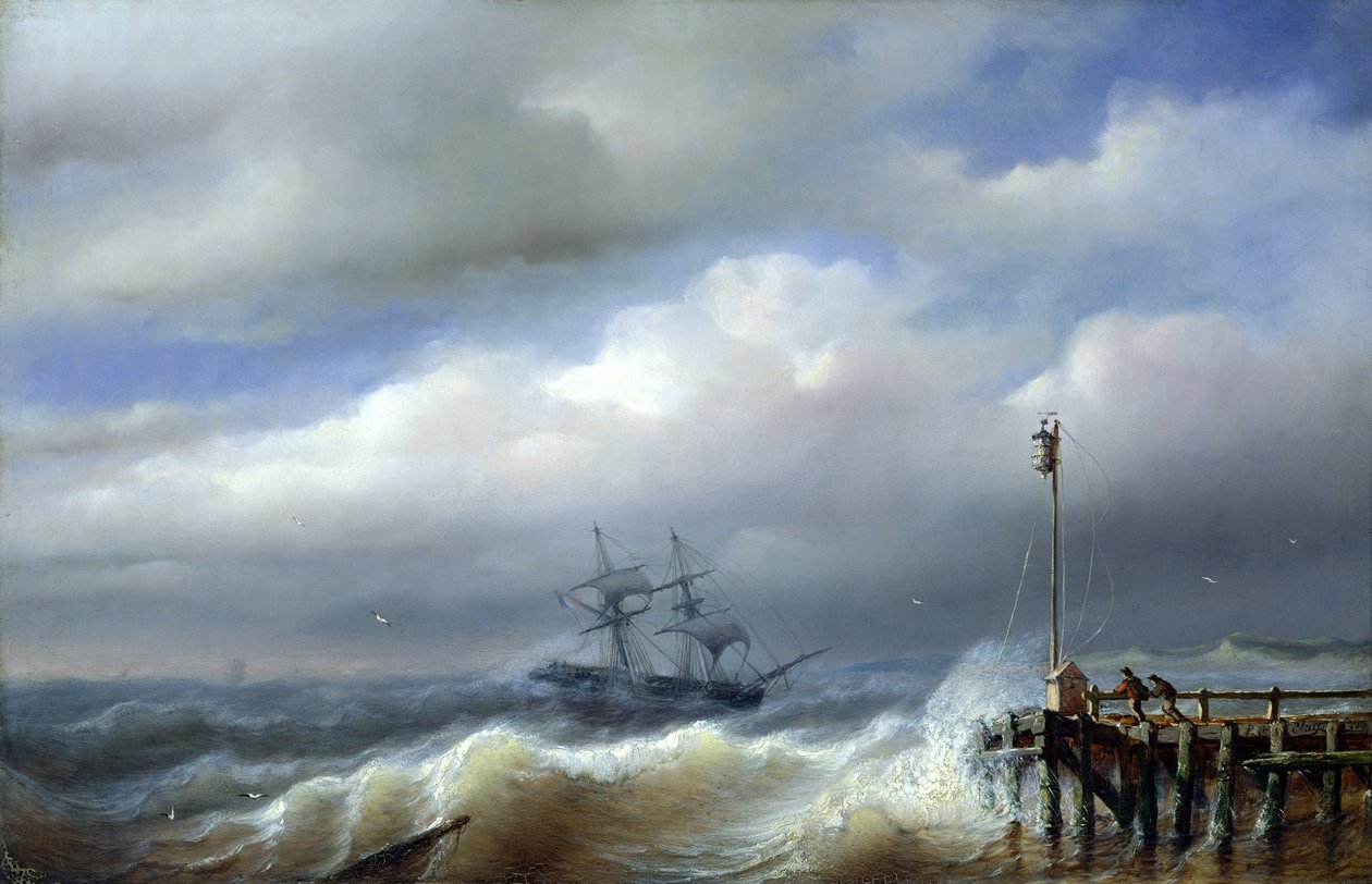 Røft hav i stormfullt vær, 1846 av Paul Jean Clays