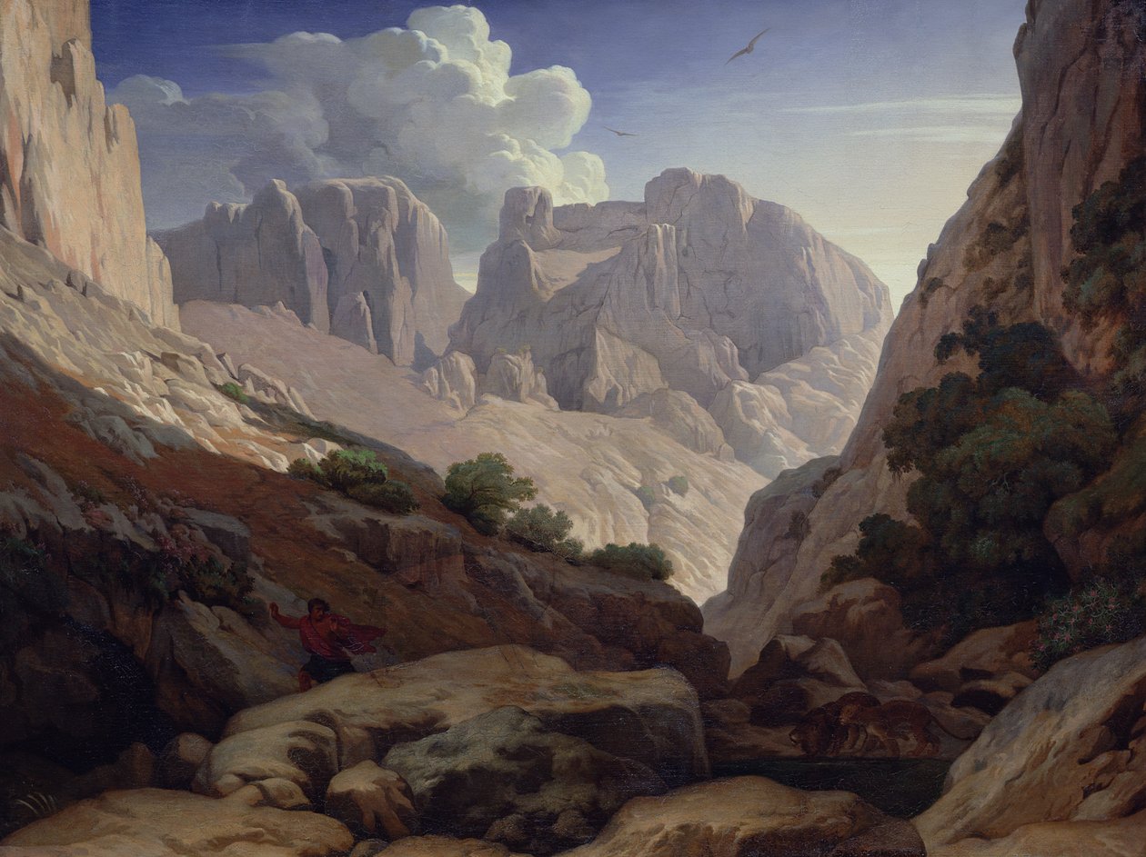 The Gorges of Atlas, 1843 av Paul Jean Flandrin