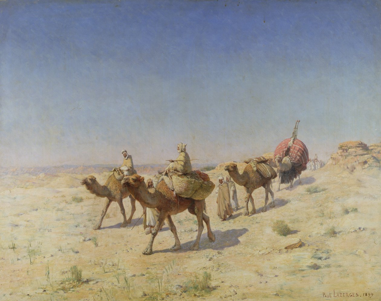Et kameltog, 1899 (panel) av Paul John Baptiste Lazerges