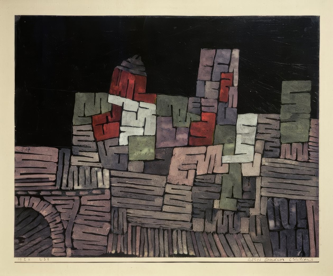 Gamle murer, Sicilia av Paul Klee