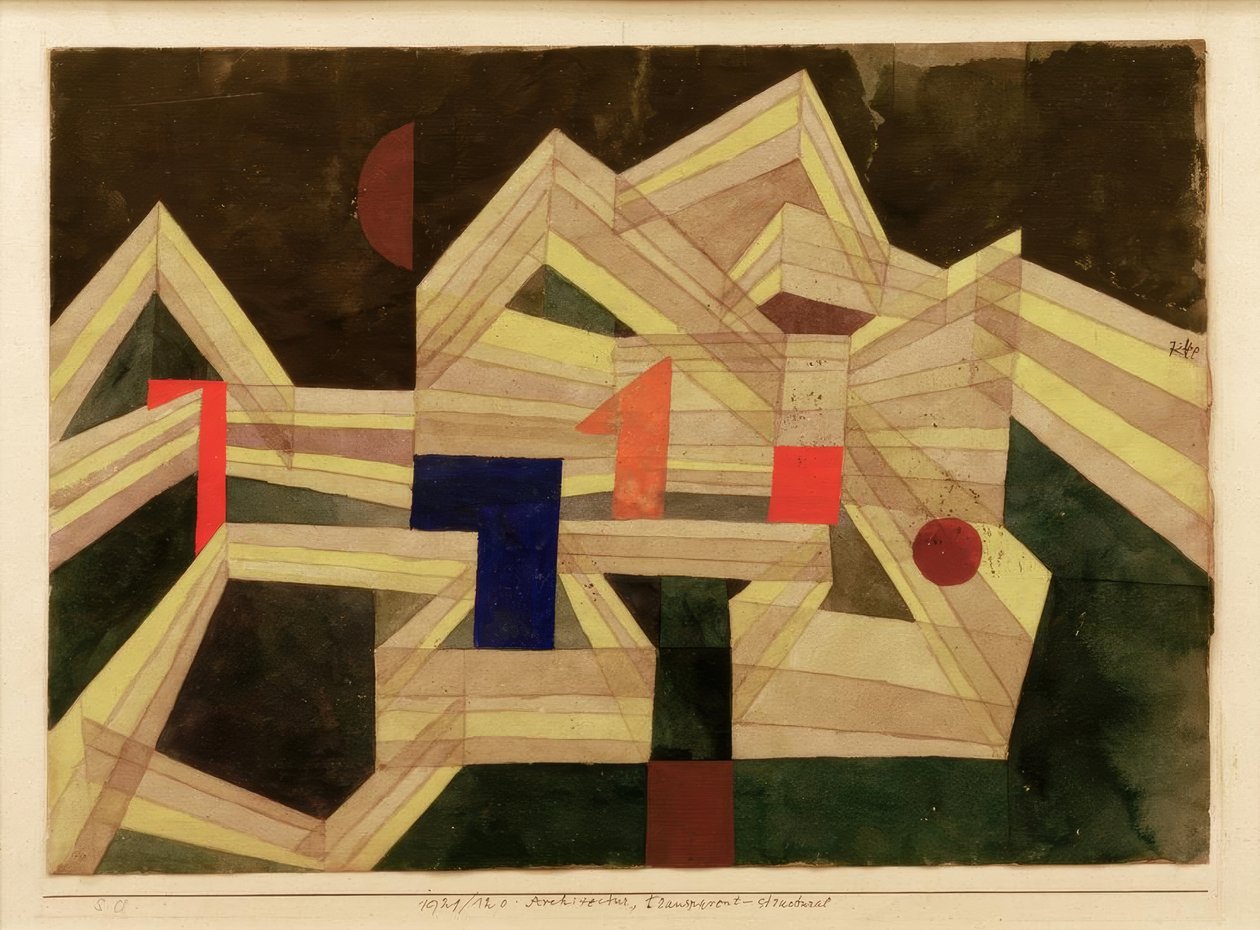 Arkitektur, gjennomsiktig strukturell av Paul Klee
