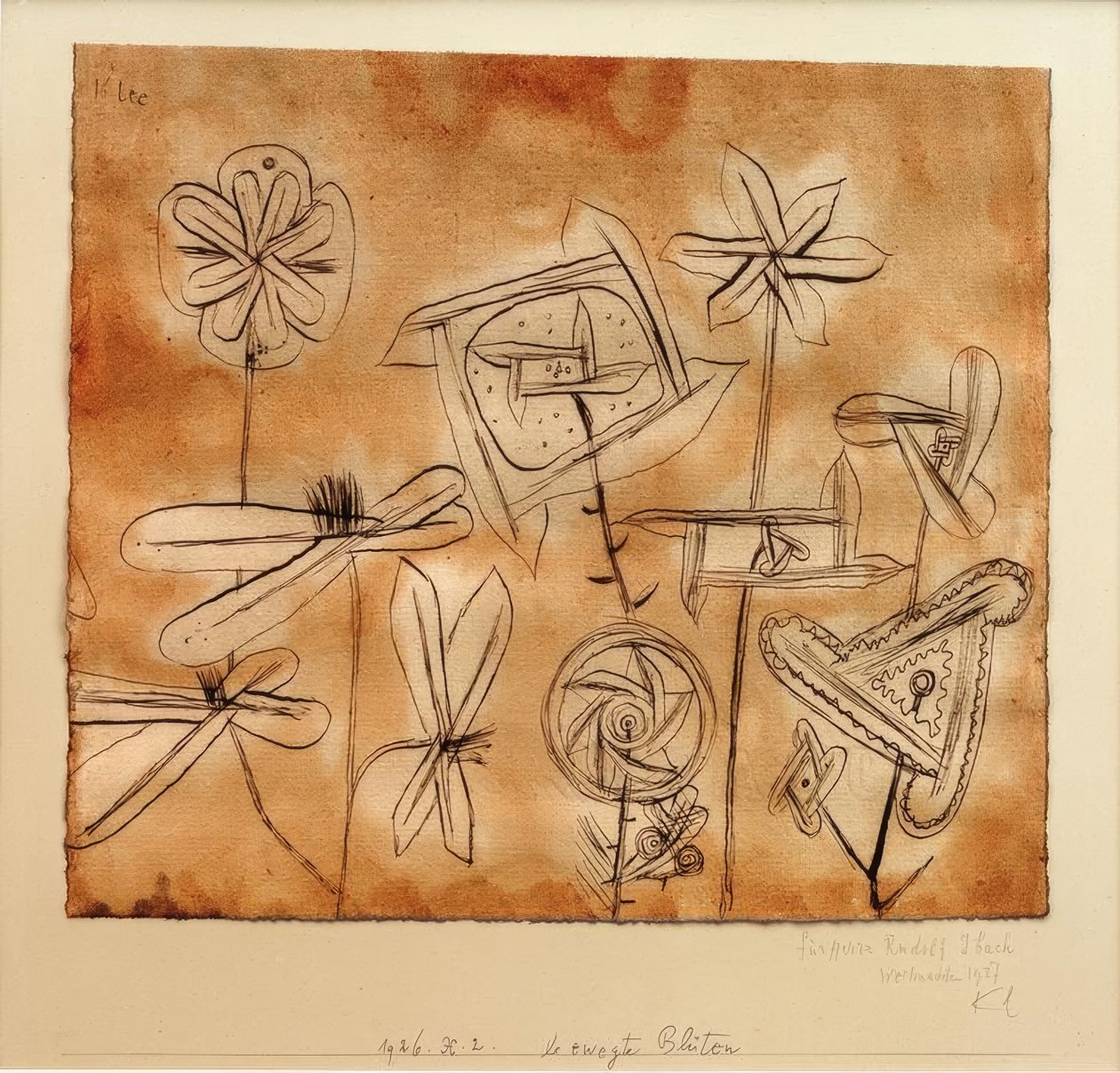 Flytte blomster av Paul Klee