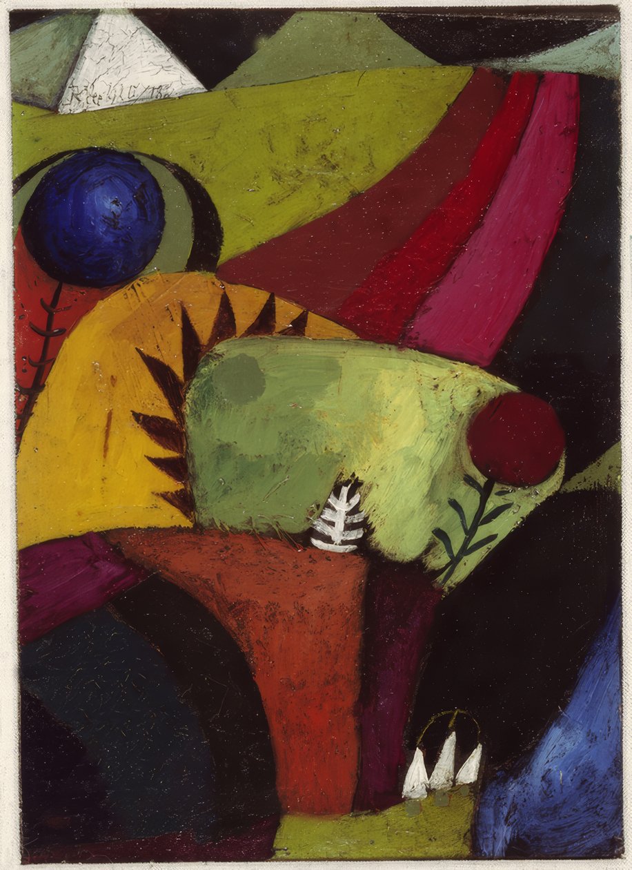 Tre hvite blåklokker av Paul Klee