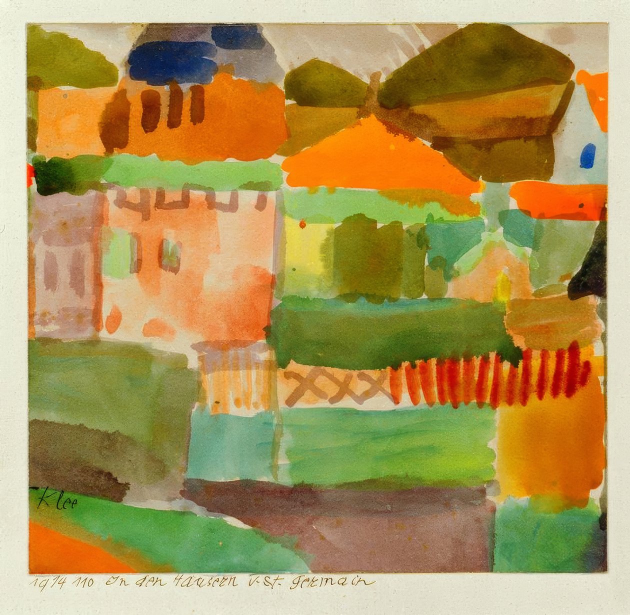 I husene til v. St. Germain av Paul Klee